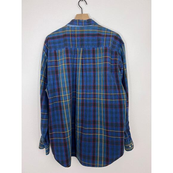 Paco Jeans Vintage Plaid Button Down Shirt Men’s XL Blue Cotton - Picture 6 of 6